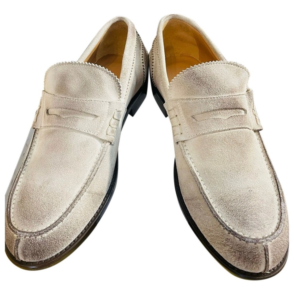 Italian Shoemakers Beige Suede Loafers